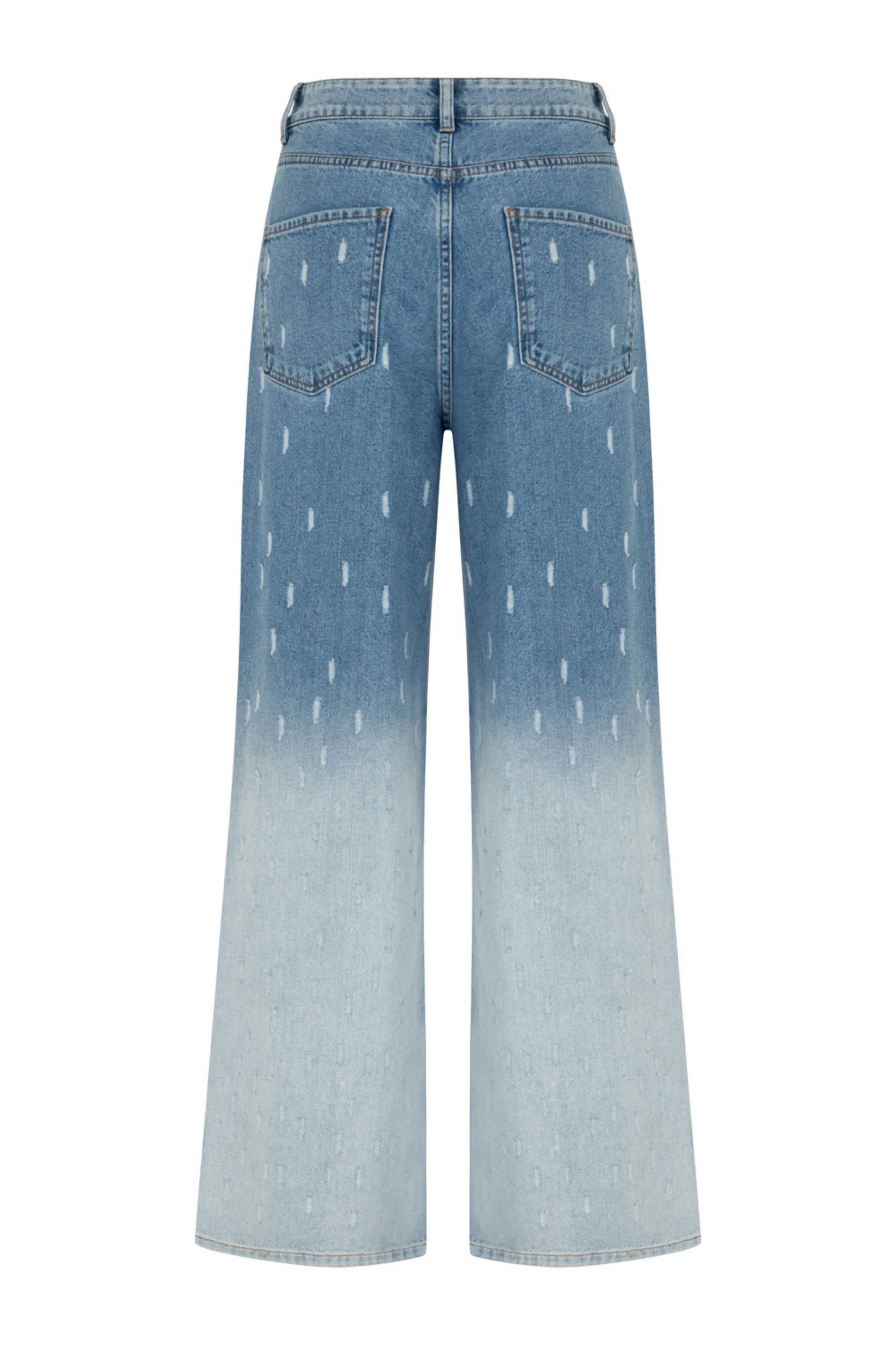 Gradient Wide Leg Jean Pants