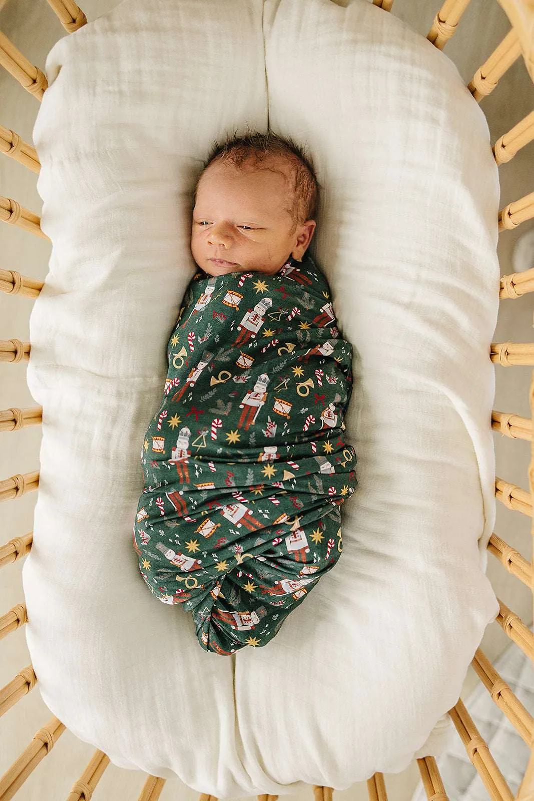 Green Nutcracker Stretch Swaddle