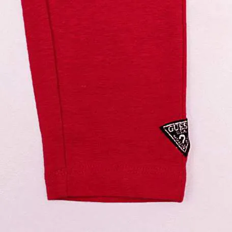 GUESS - KIDS COTTON RED LEGGINGS GS419