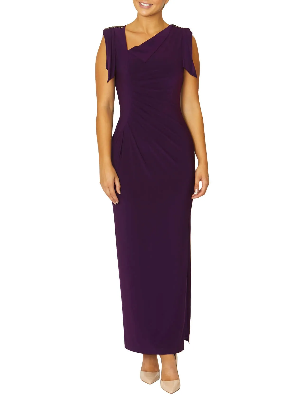 Hebe Mulberry Jersey Gown