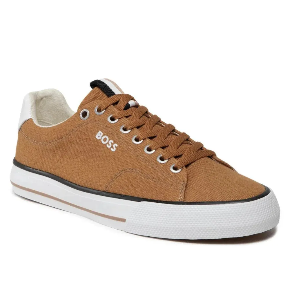 HUGO BOSS Aiden TENN LTB Canvas Trainers Men 50470866-TAN