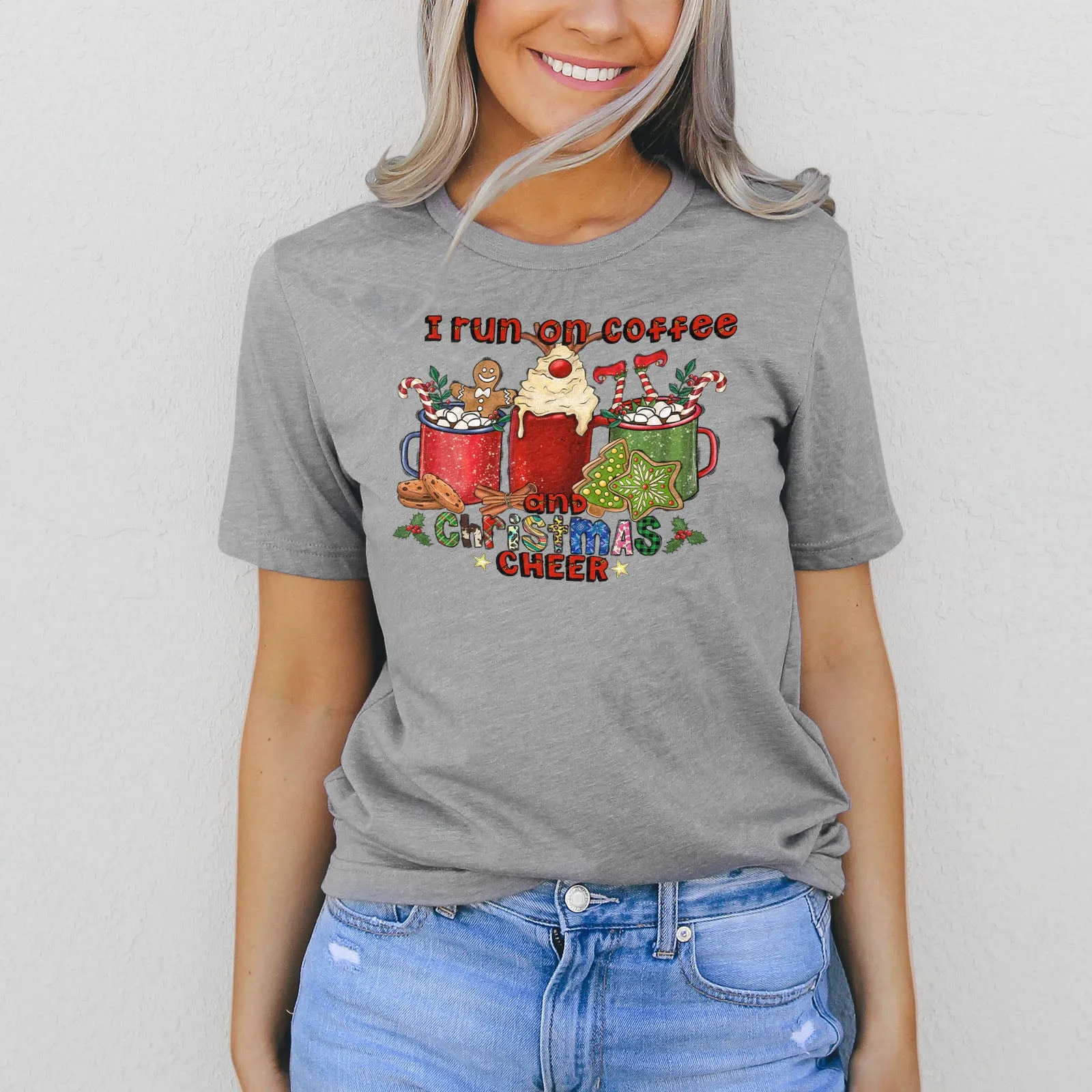 I Run On Coffee And Christmas Cheer Tee