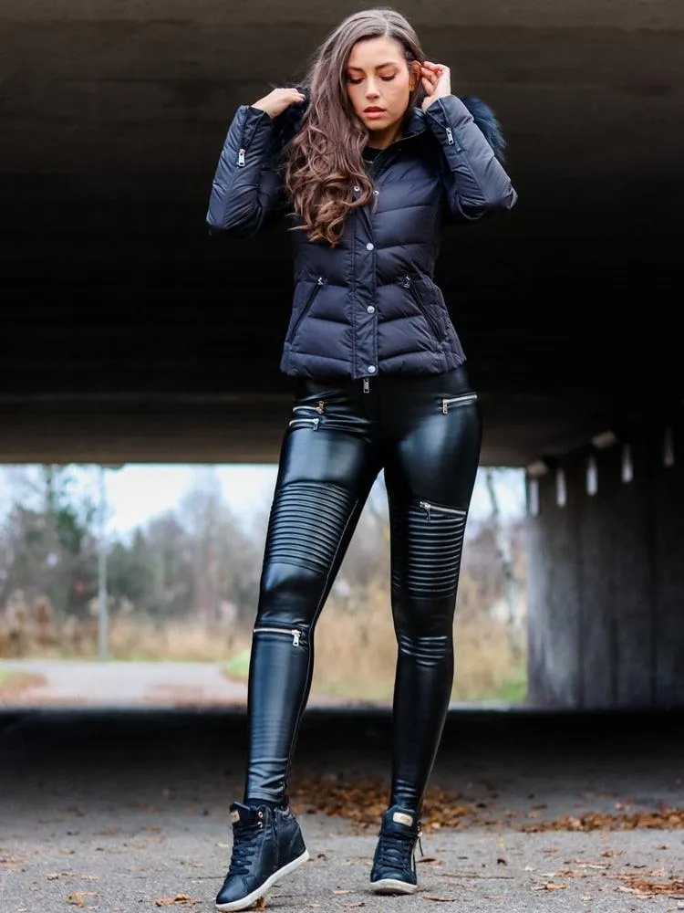 Insulated Eco-Leather Pants - Perfect for Punk Clothing Enthusiasts