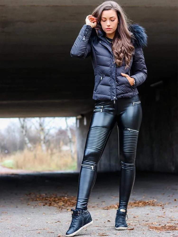 Insulated Eco-Leather Pants - Perfect for Punk Clothing Enthusiasts