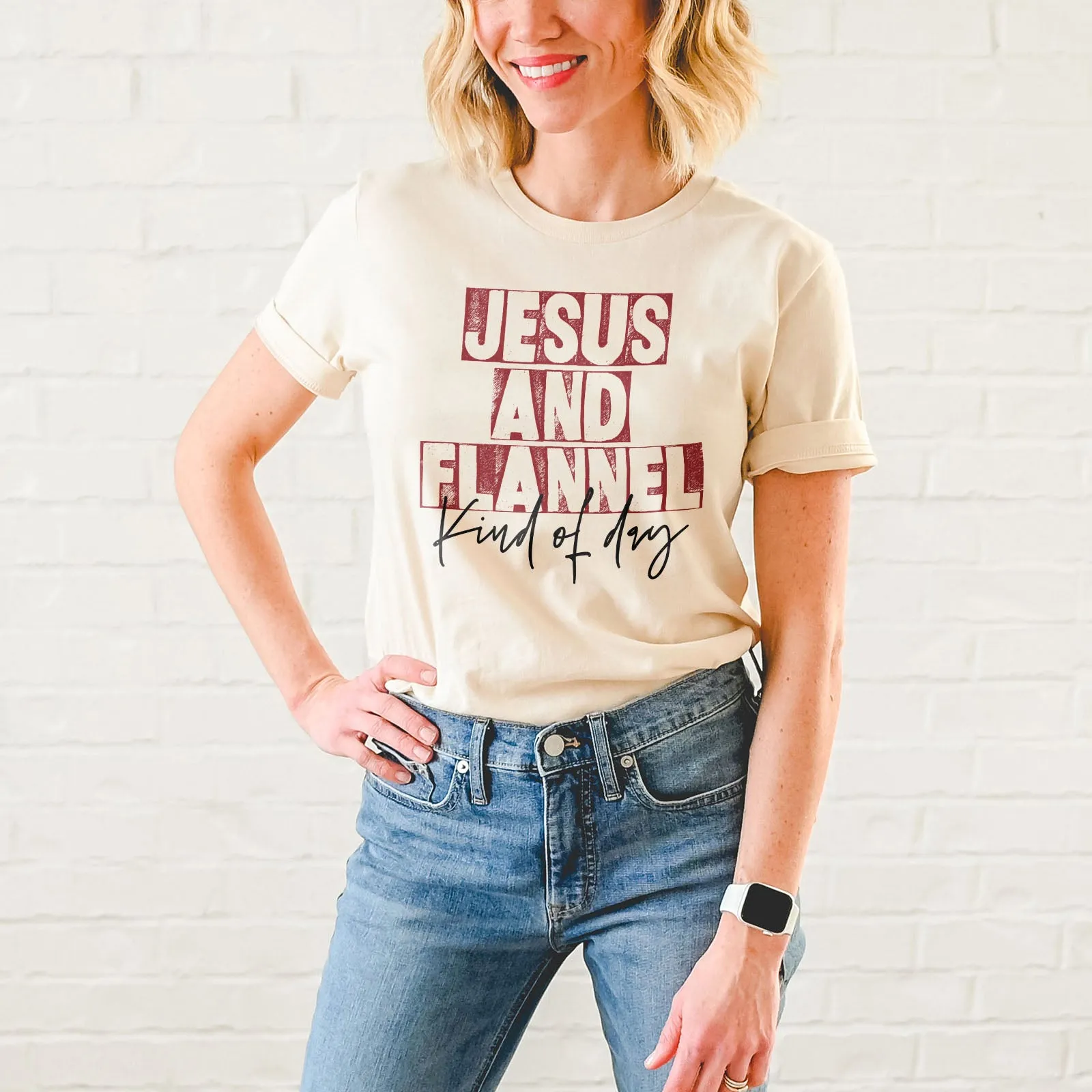 Jesus An Flannel Kind Of Day Tee