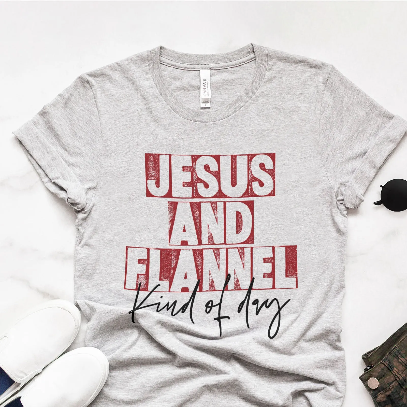 Jesus An Flannel Kind Of Day Tee