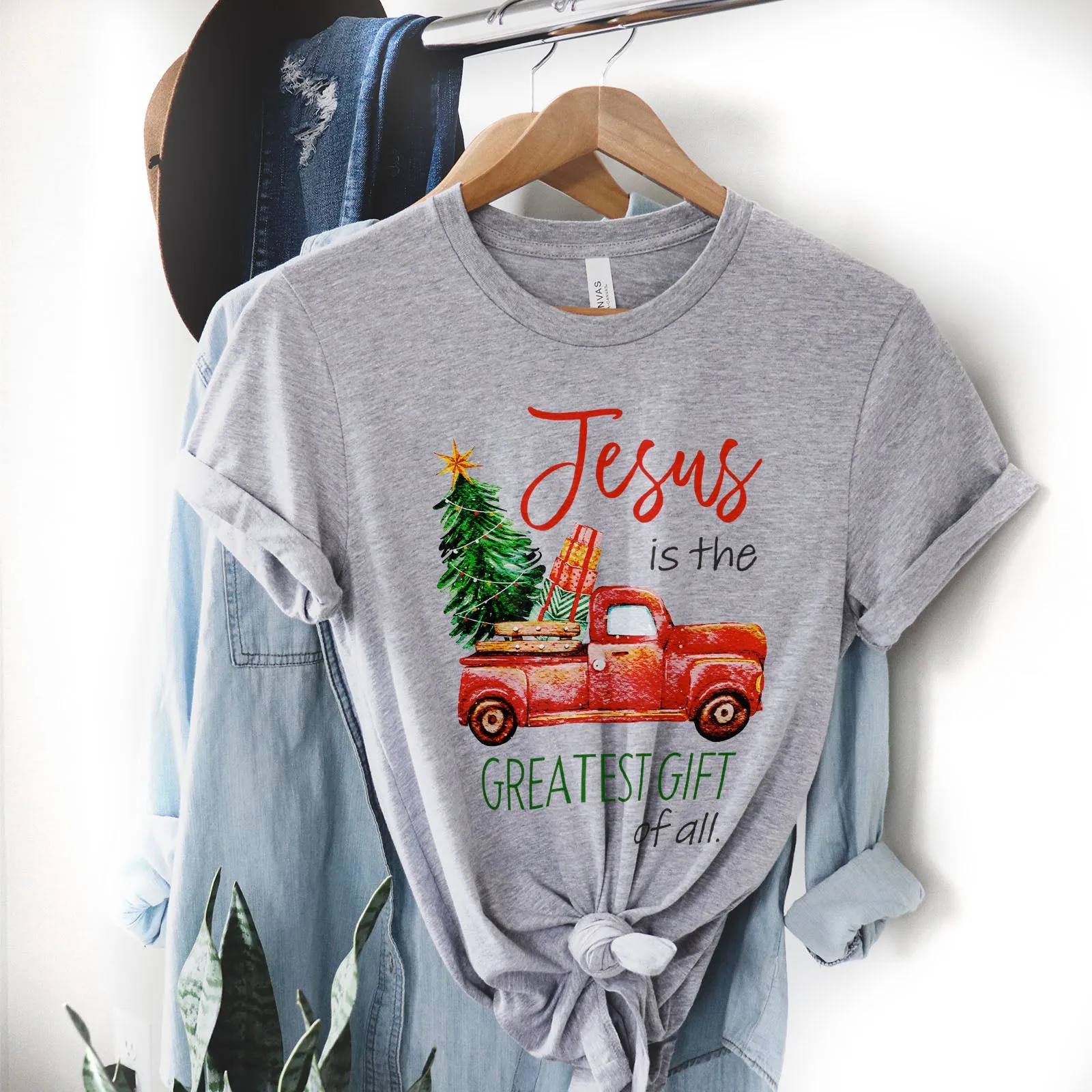 Jesus Is The Greatest Gift Red truck Tee