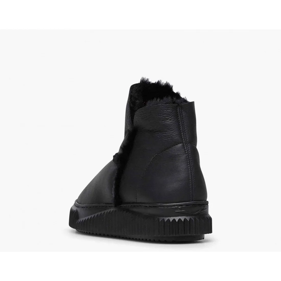 Land Black Sheepskin Moon Boots