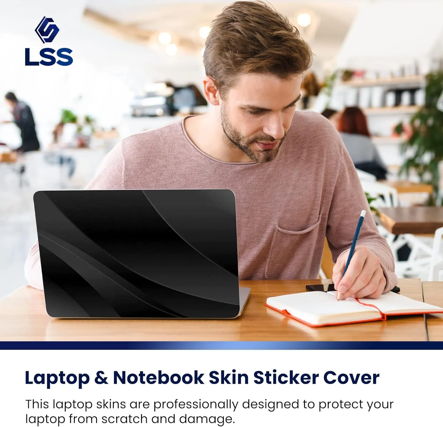 Laptop Notebook Skin Decal with 2 Matching Wrist Pads - Hooded Skull Lord