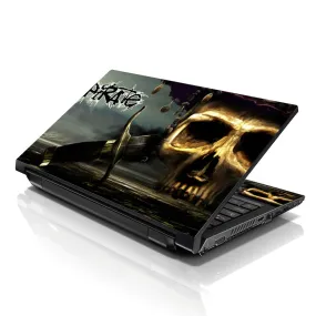 Laptop Notebook Skin Decal with 2 Matching Wrist Pads - Pirate Skull