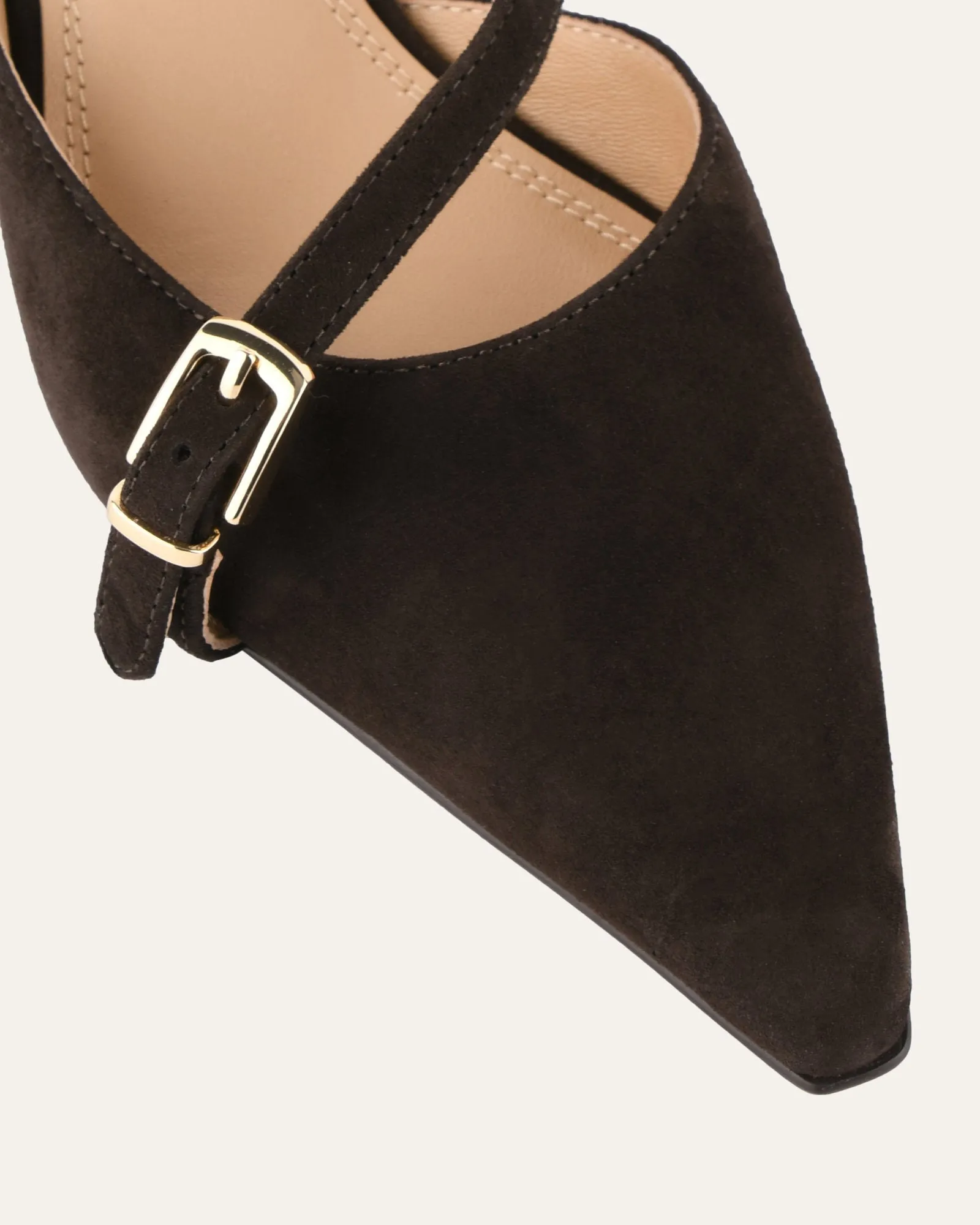 LEONA LOW HEELS SHOE ESPRESSO SUEDE