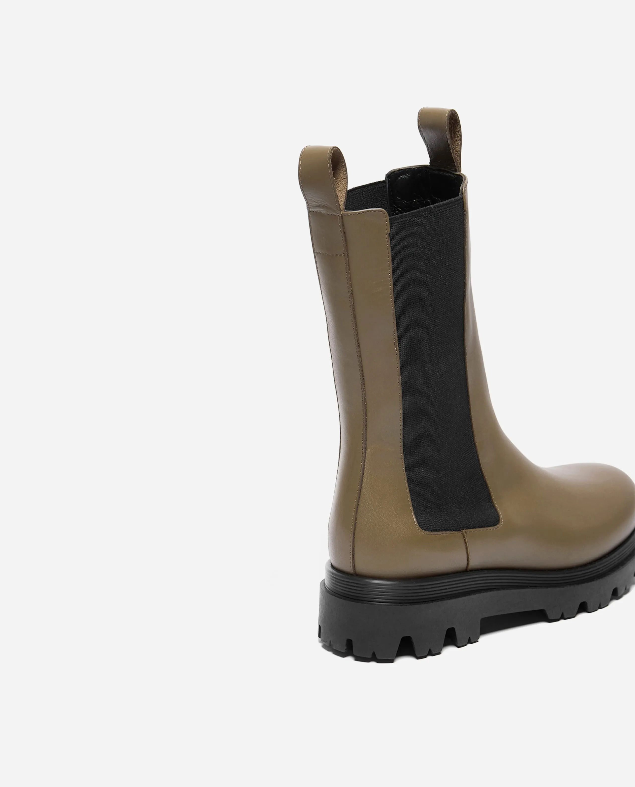 Lia Brown Leather Chelsea Boots