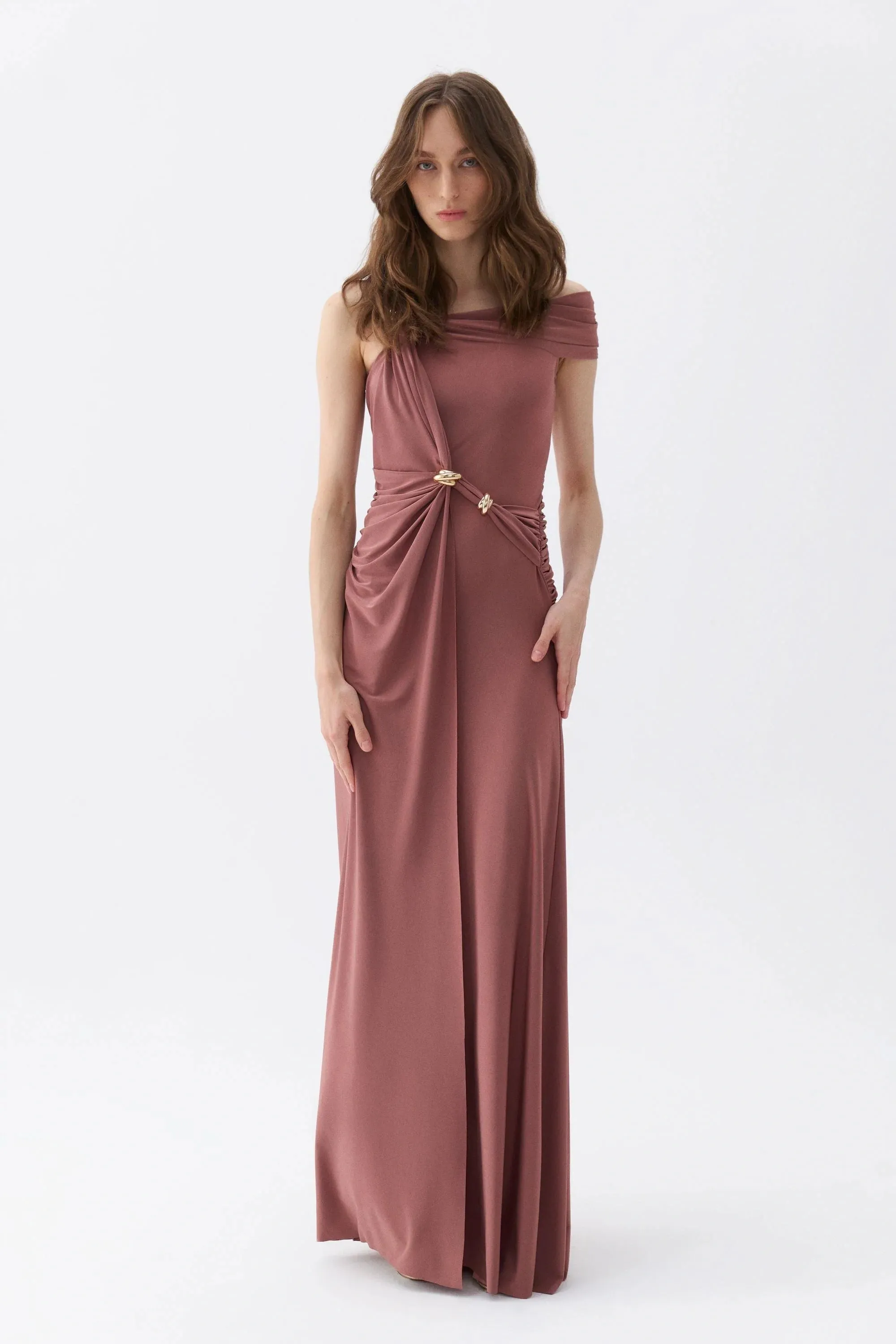 Long Dress with Accessory Detail