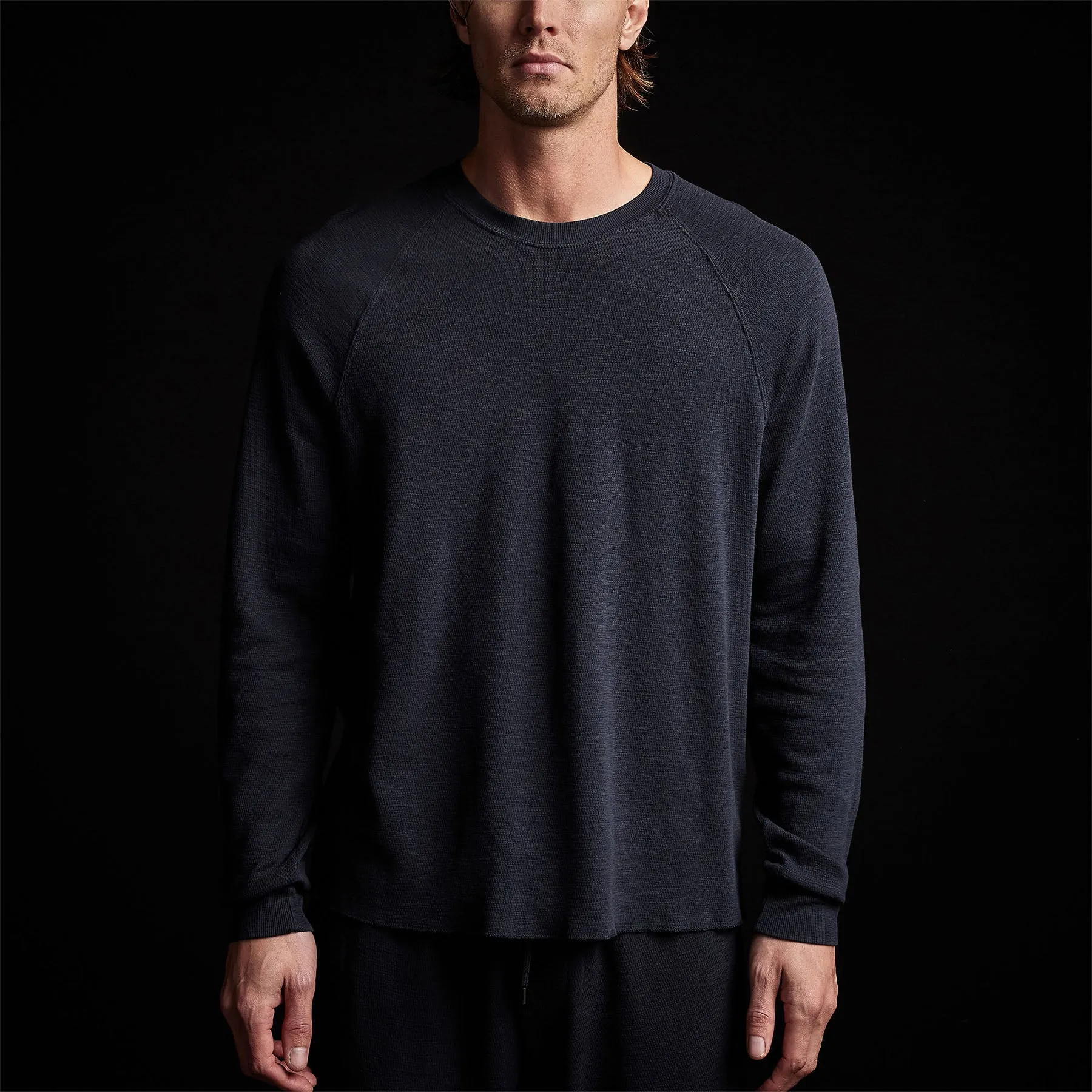 Long Sleeve Thermal Raglan - Blue Oil