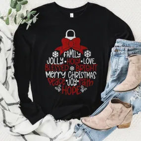 Merry Christmas Ornament Long Sleeve