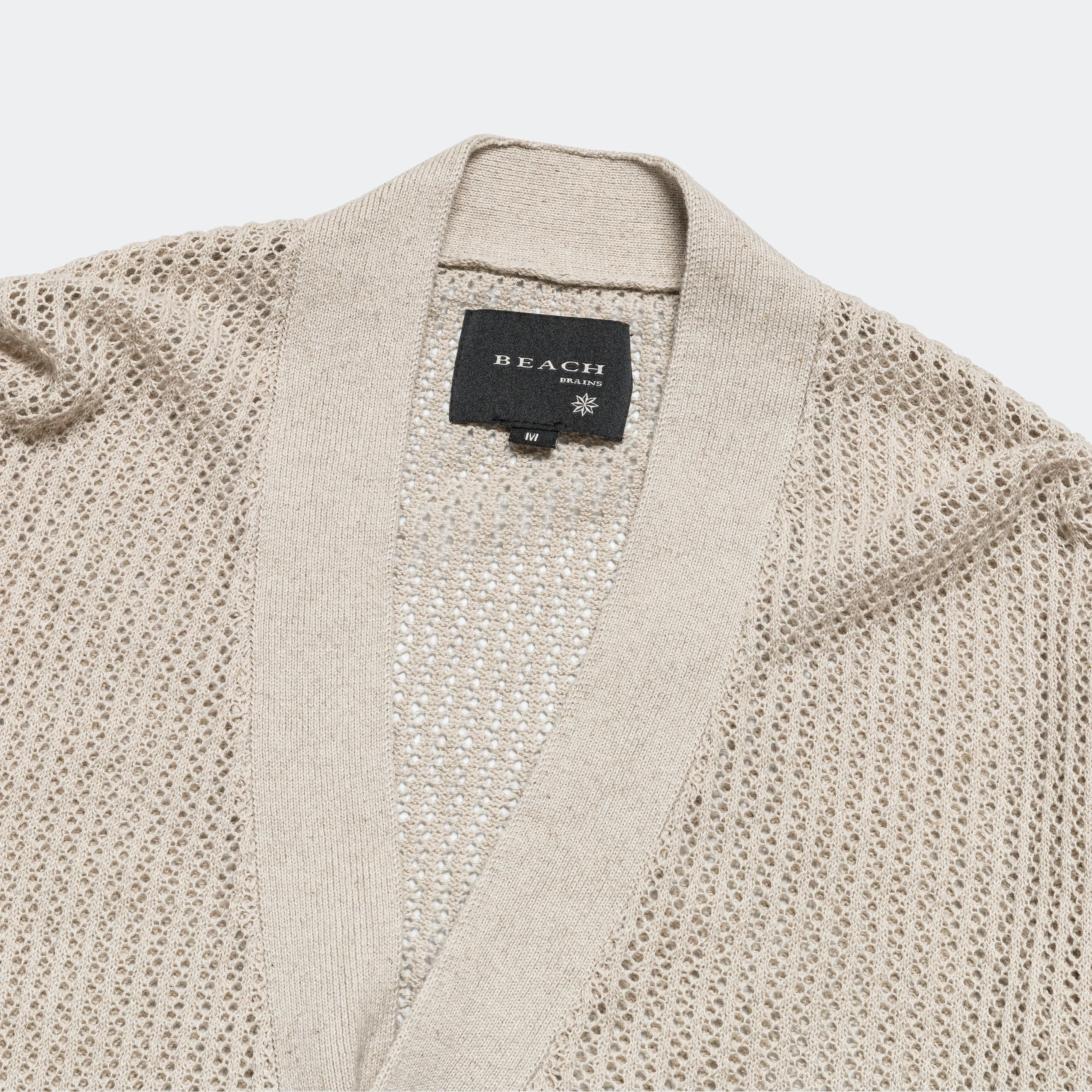 Mesh Knit Cardigan - Bone