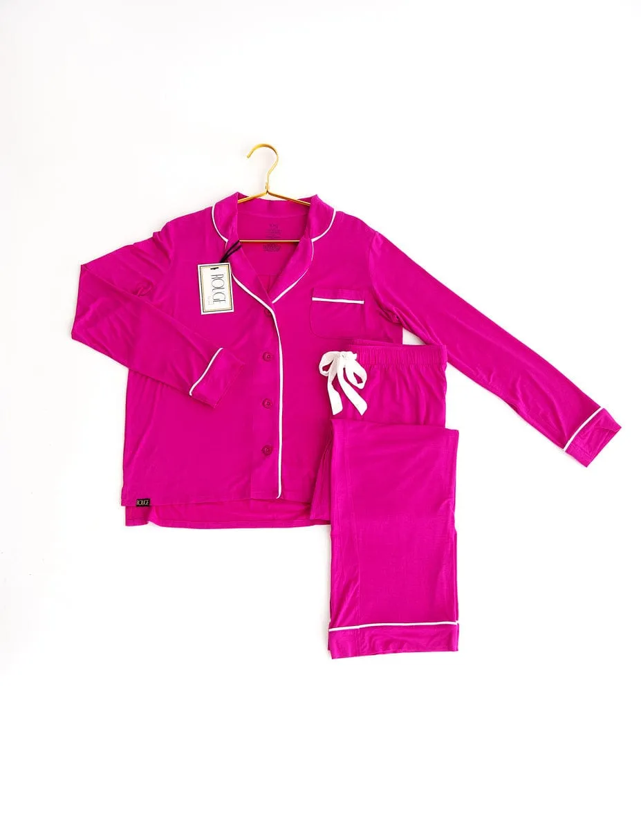 Middle of the Night Pajamas - Dark Pink - Final Sale