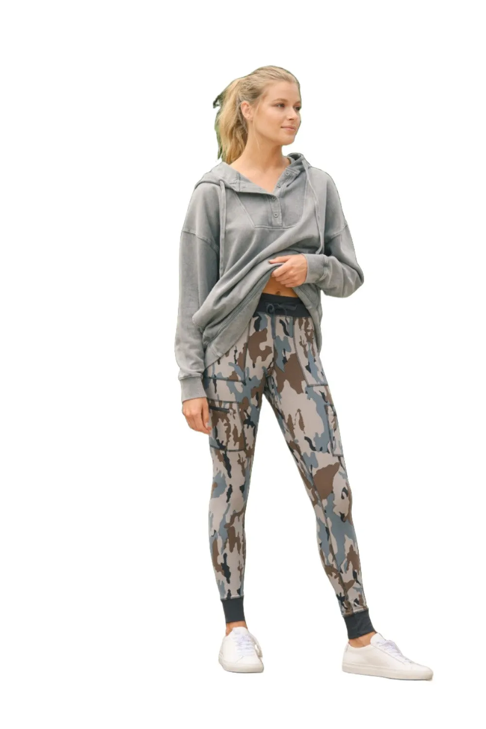 Mono B Camo Print Skinny Cargo Hybrid Leggings APH-A08138