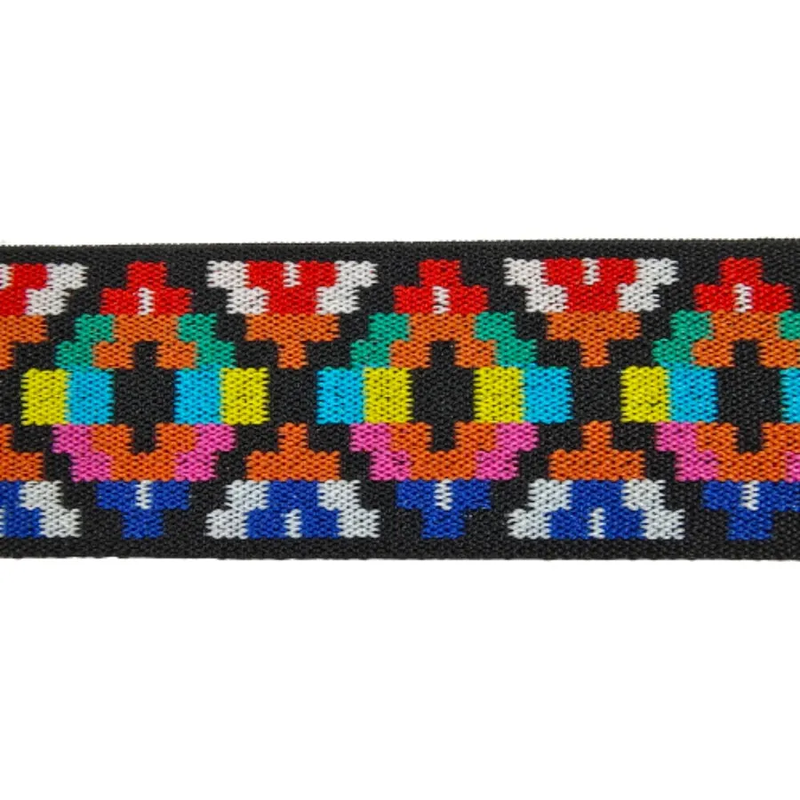 Multi-Color Squared Jacquard Design Elastic