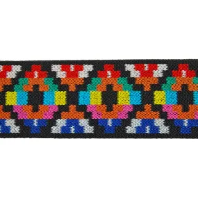 Multi-Color Squared Jacquard Design Elastic