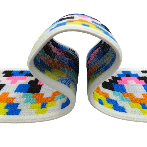 Multi-Color Woven Jacquard Design Elastic