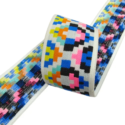 Multi-Color Woven Jacquard Design Elastic