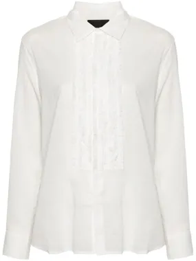 Nathael Ruffle Shirt in Ivory