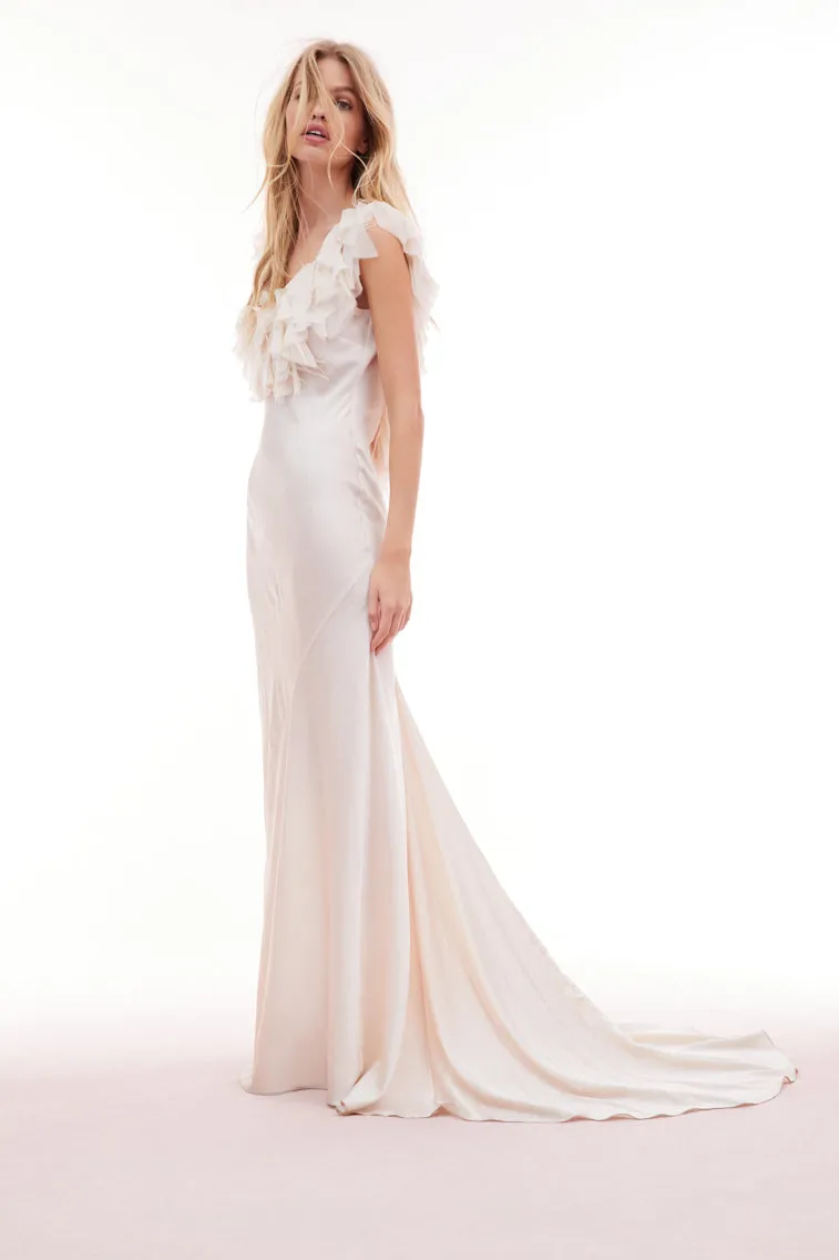 Newbury Feather Trim Gown