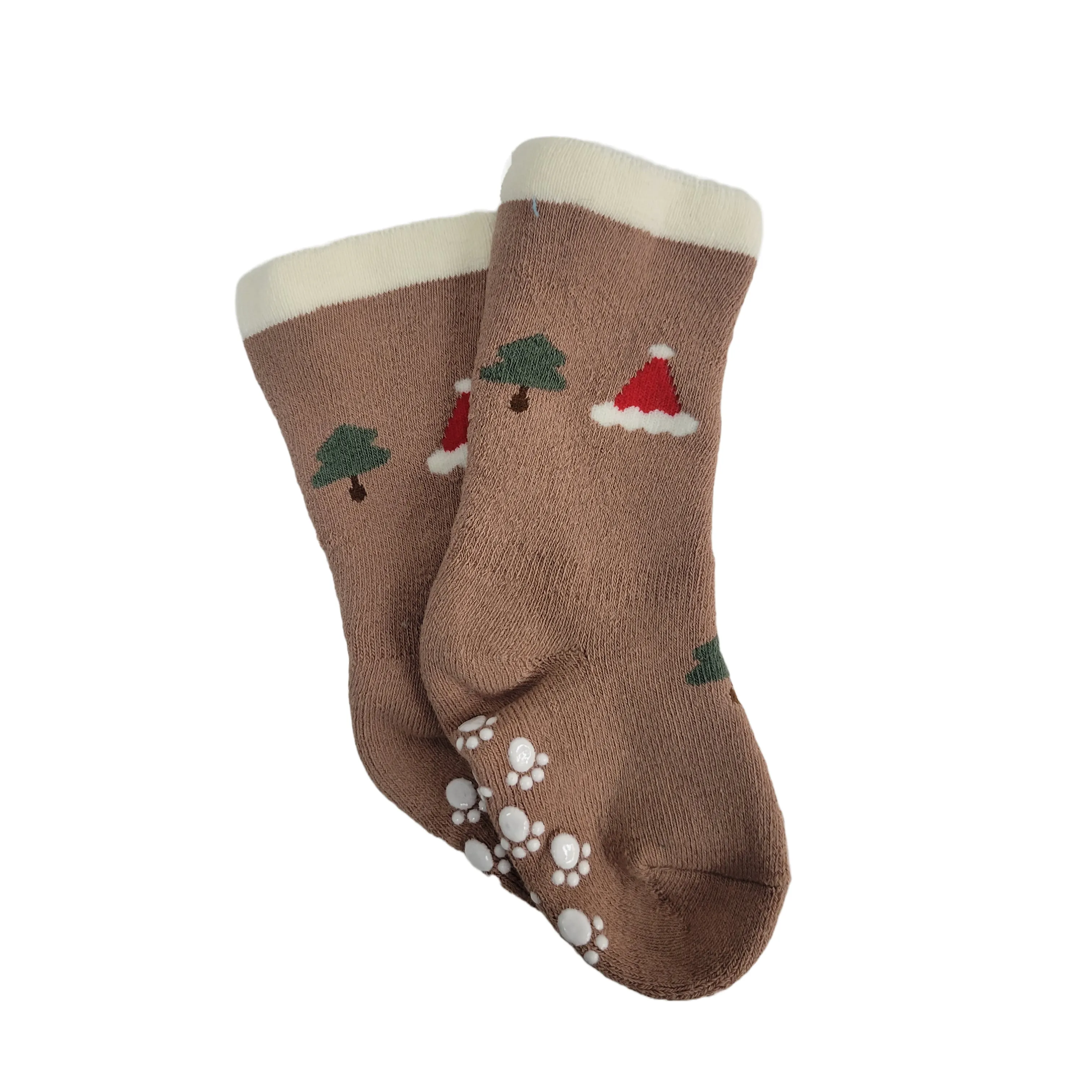 Non-Skid Christmas Themed Socks for Kids - Ages (6 mo.-1yr & 1 to 2yr)