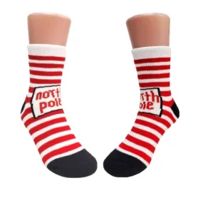 North Pole Striped Kids Socks (Ages 6 mo. to 7 yr)