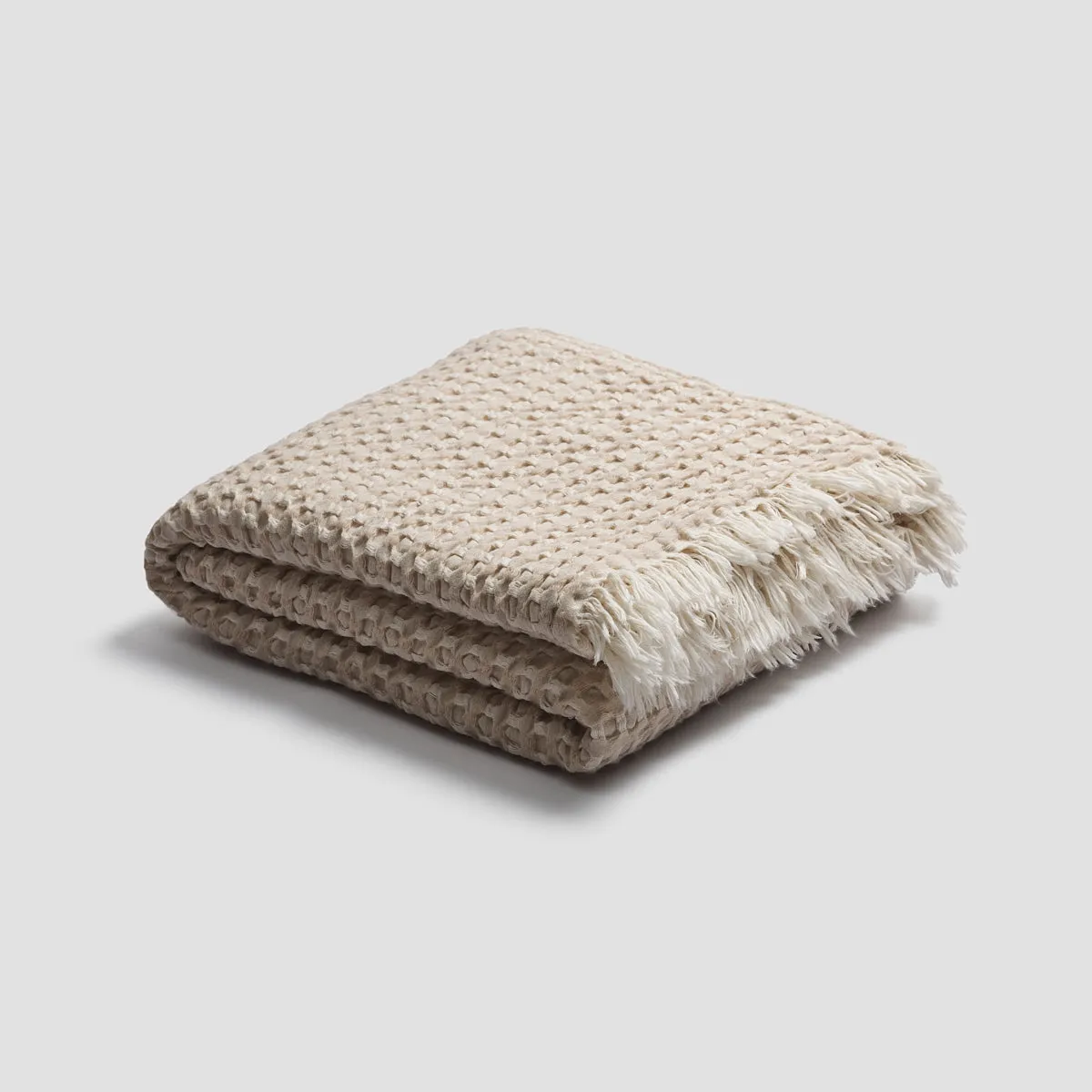 Oat Milk Textured Waffle Throw