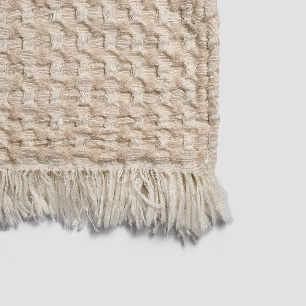 Oat Milk Textured Waffle Throw