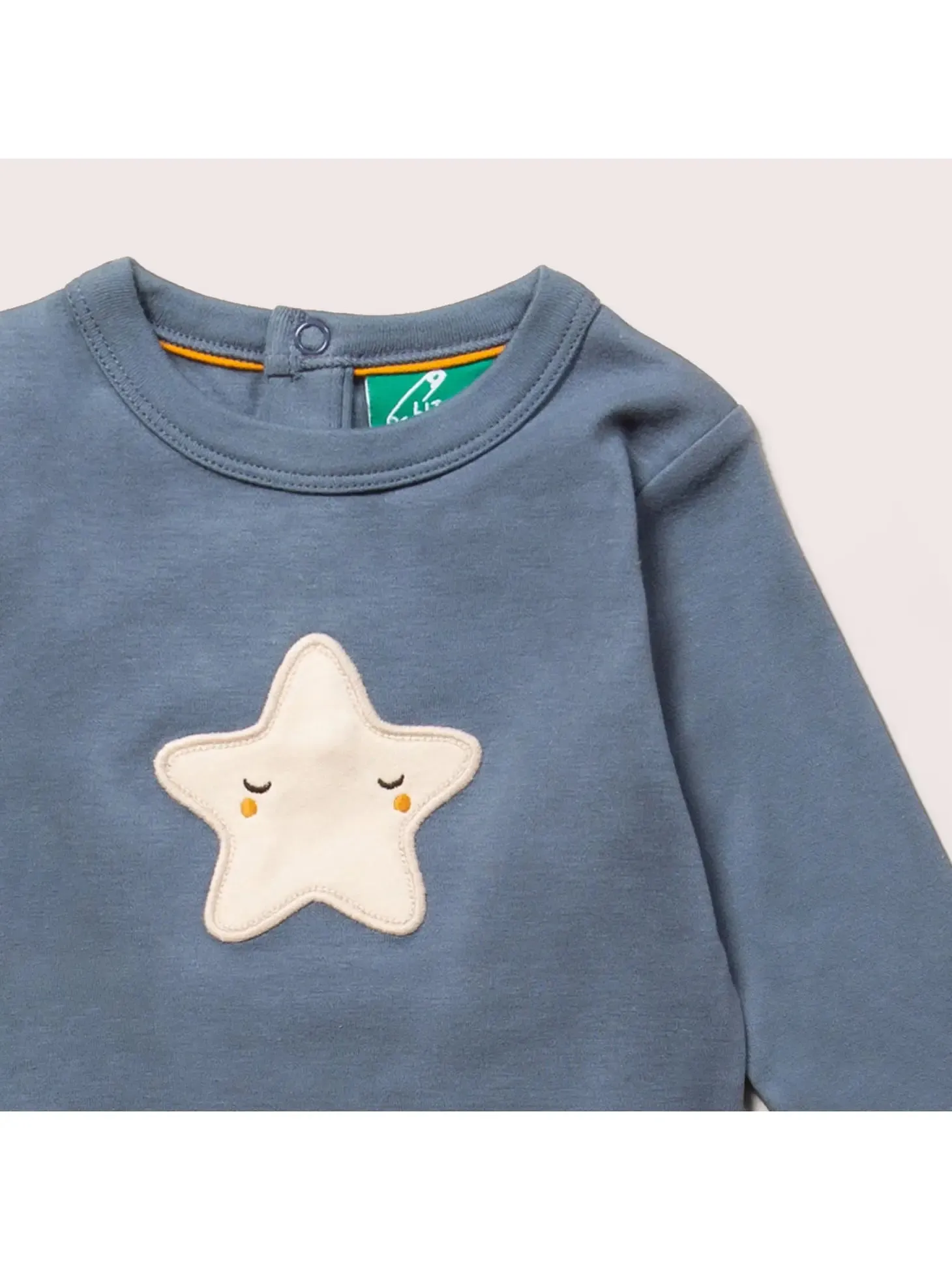 Organic Shooting Star Chest Applique Long Sleeve T-Shirt