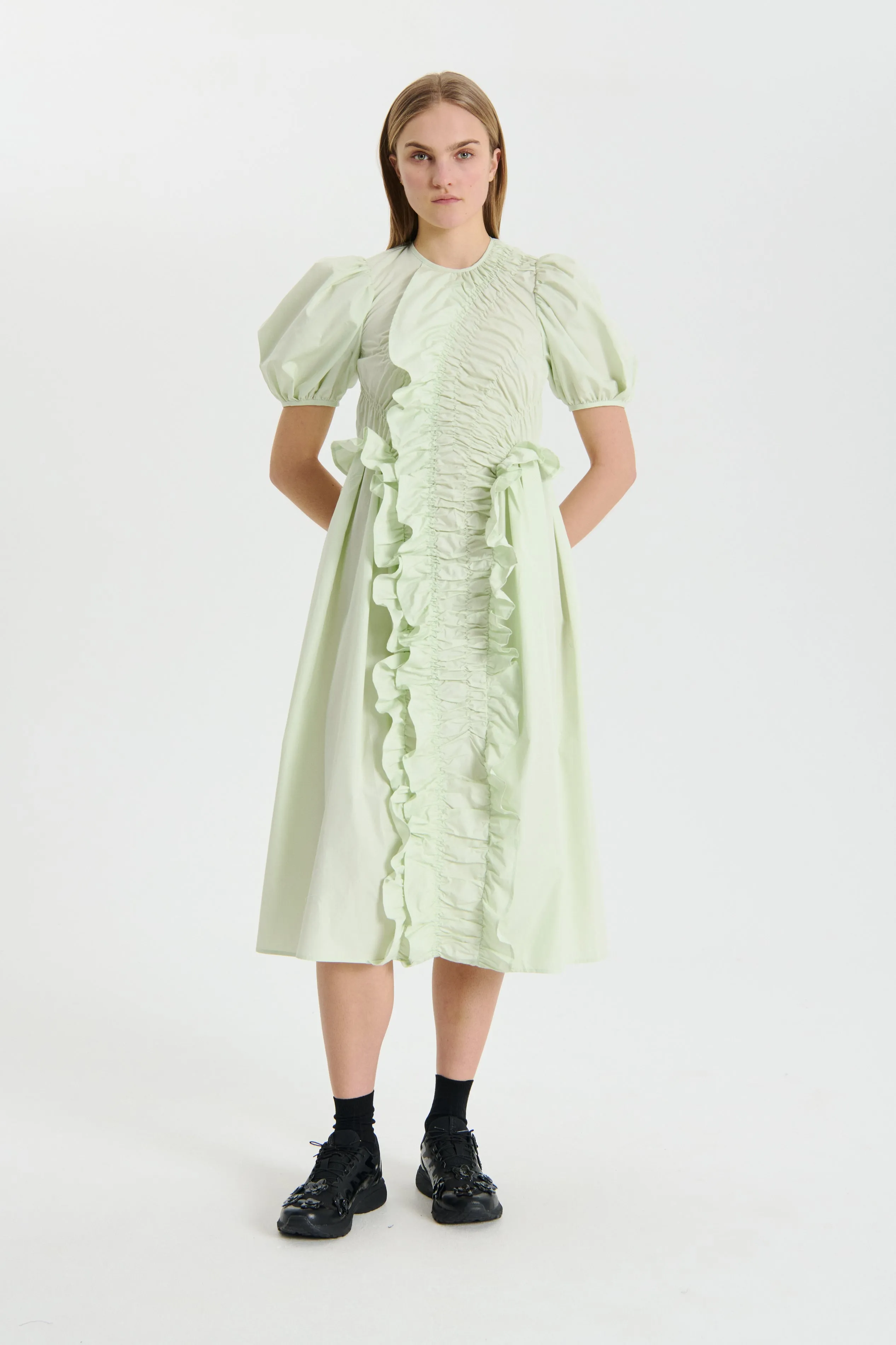 ORIELLA | DRESS COTTON PISTACHIO