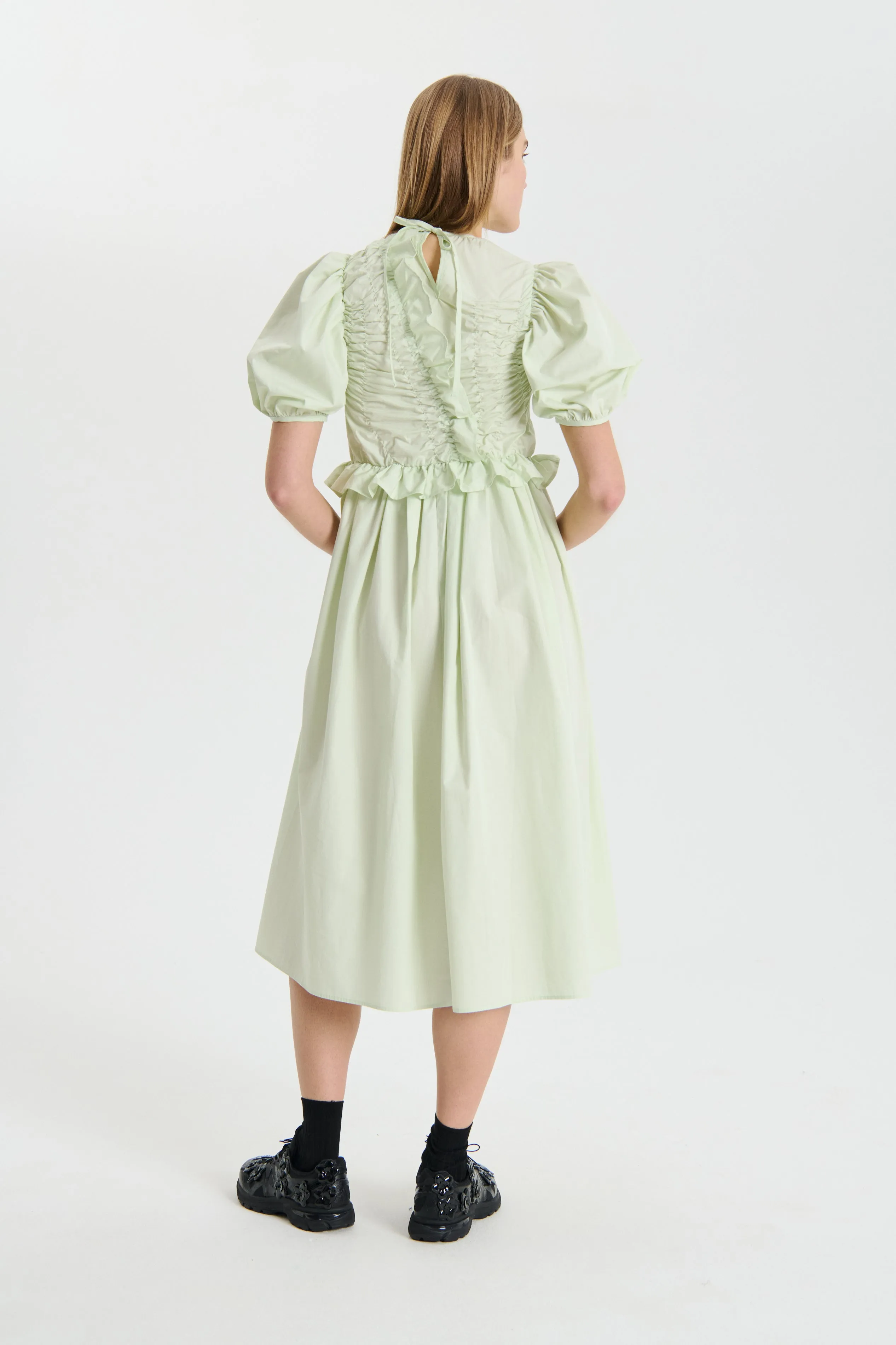 ORIELLA | DRESS COTTON PISTACHIO