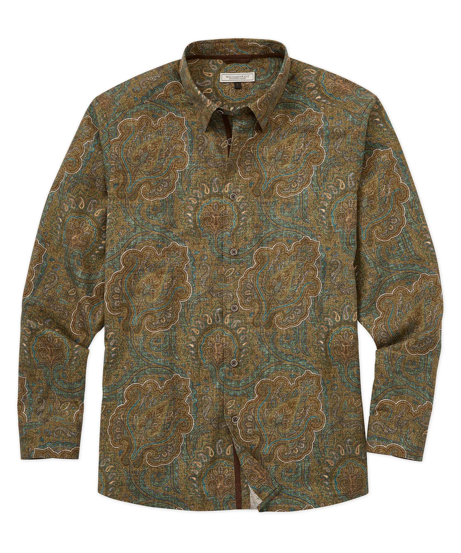 Paisley Print Long Sleeve Sport Shirt