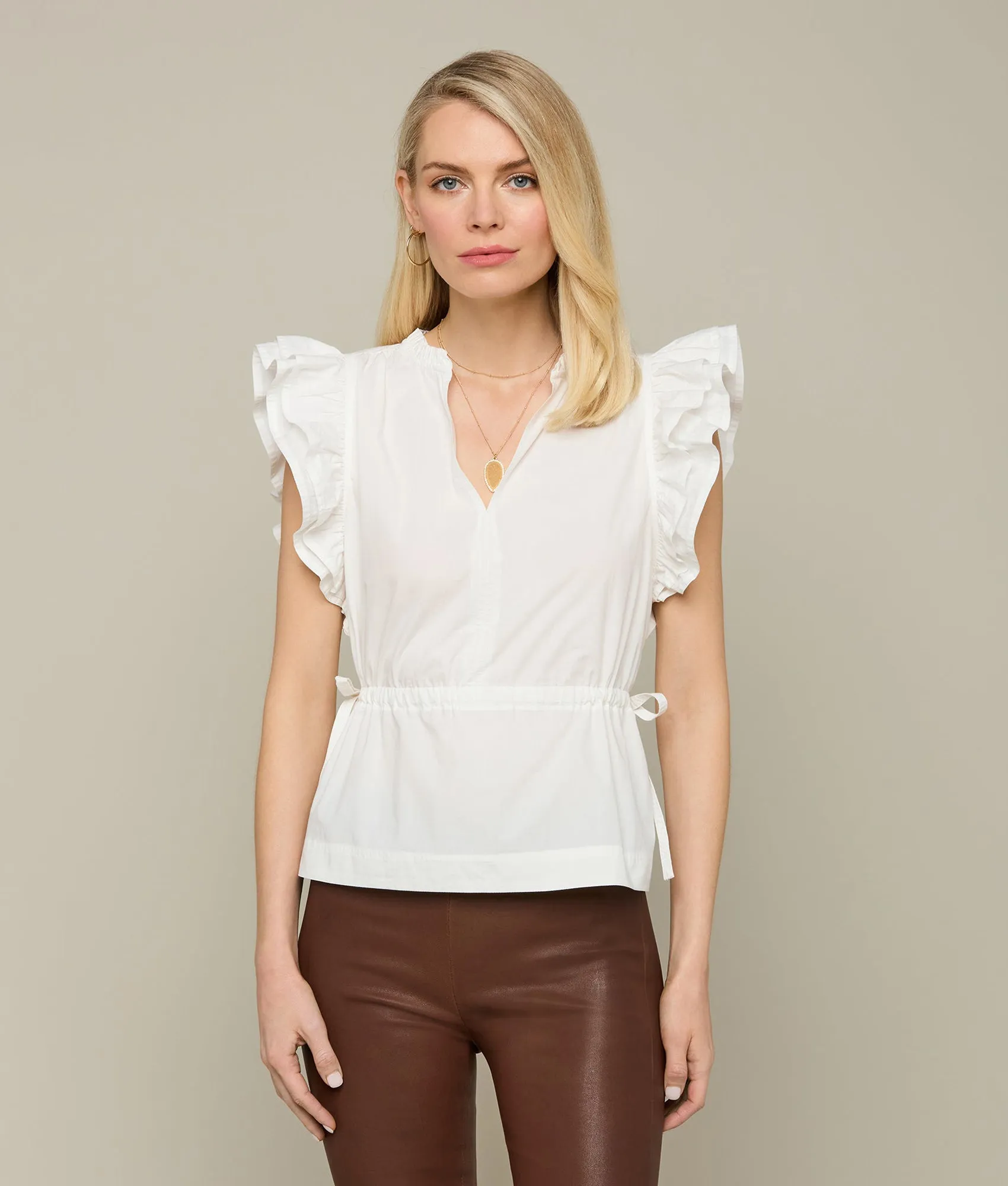 Peplum Top :: White