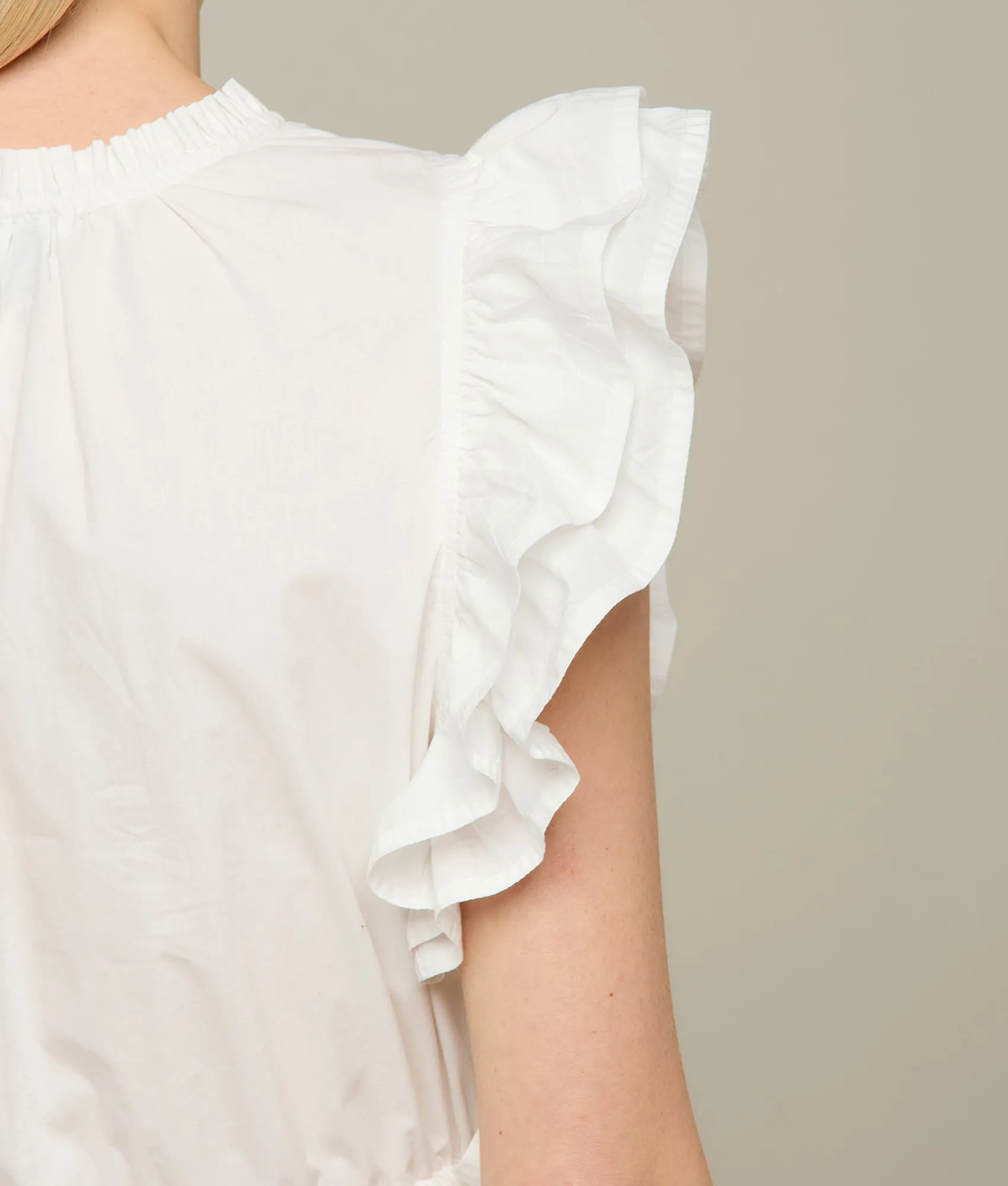 Peplum Top :: White