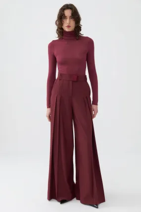 Pleated High-Waisted Pants