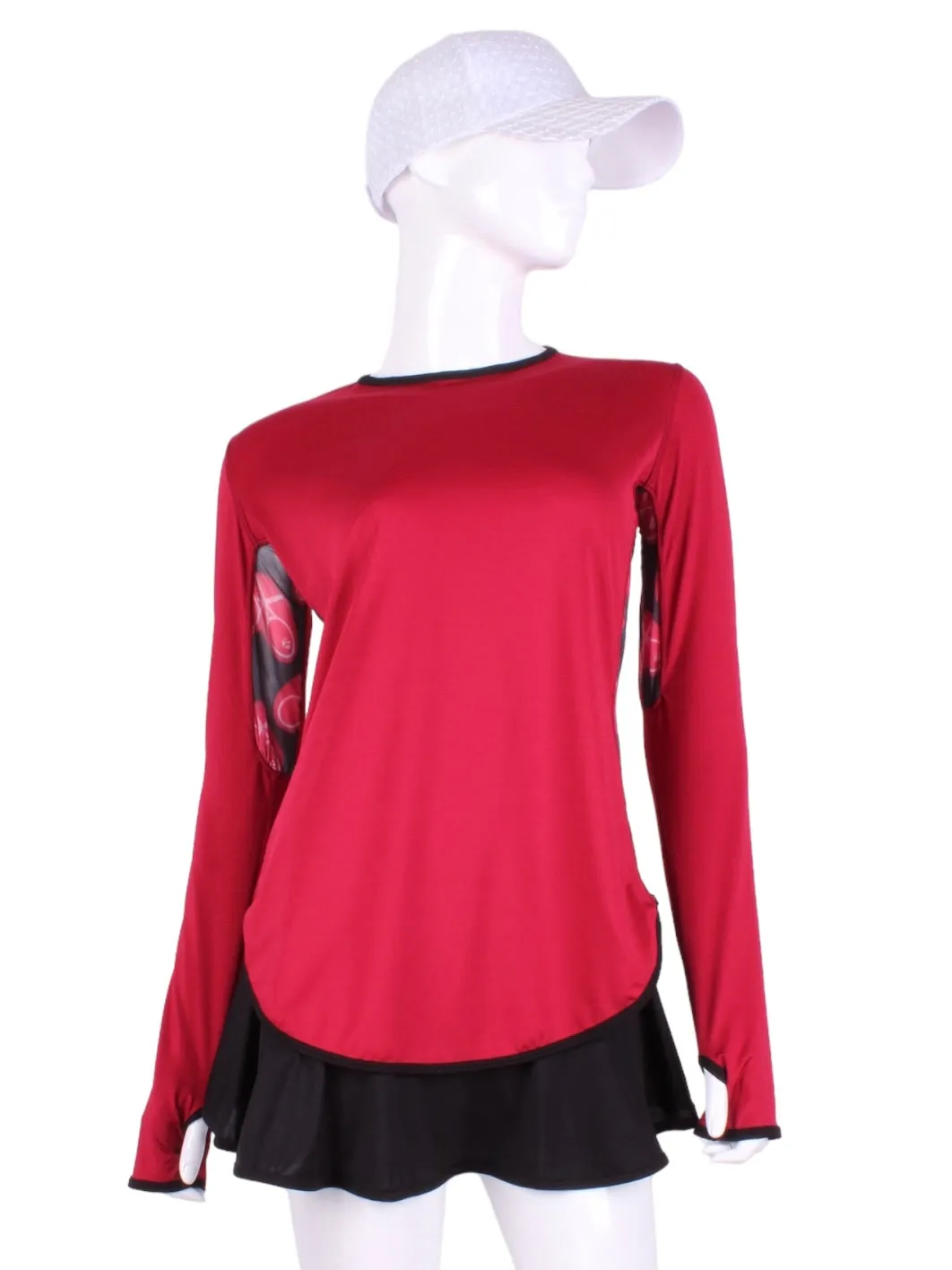 Raspberry Red Long Sleeve Crew Tee