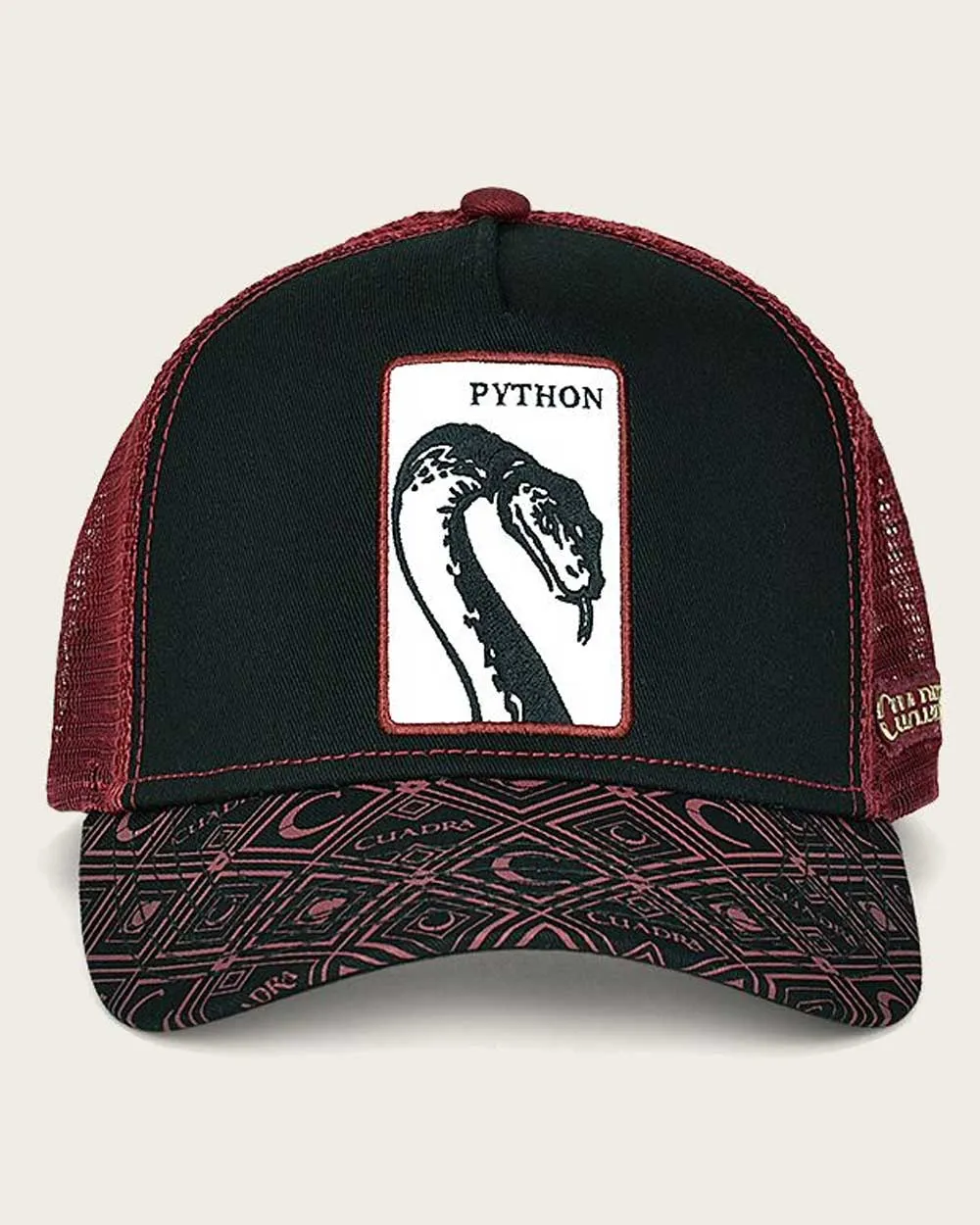 Red python patch cap