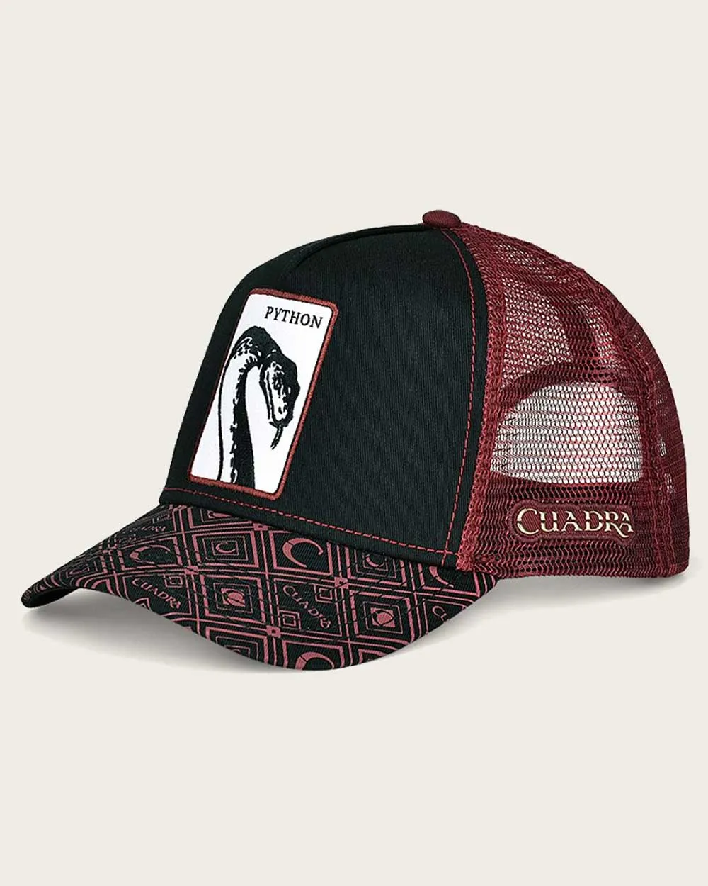 Red python patch cap