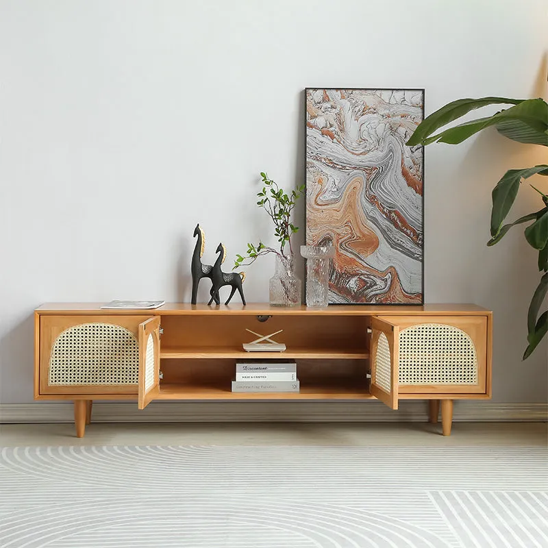 Retro Japanese Wood TV Cabinet