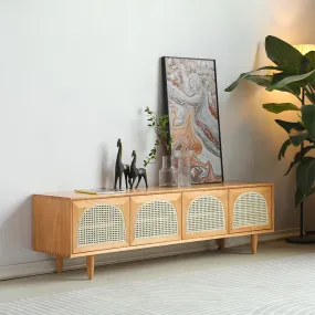 Retro Japanese Wood TV Cabinet