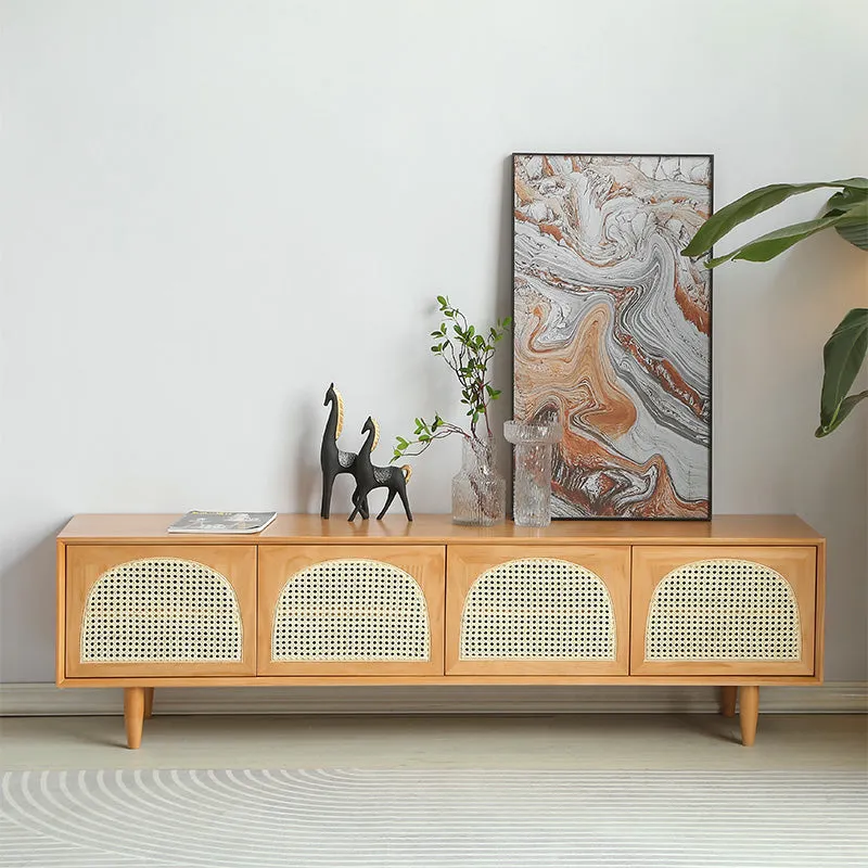 Retro Japanese Wood TV Cabinet