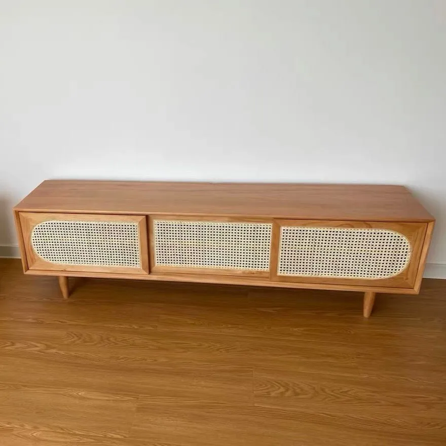 Retro Japanese Wood TV Cabinet