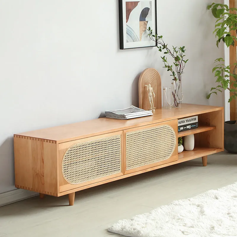 Retro Japanese Wood TV Cabinet