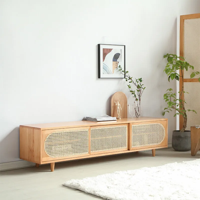 Retro Japanese Wood TV Cabinet