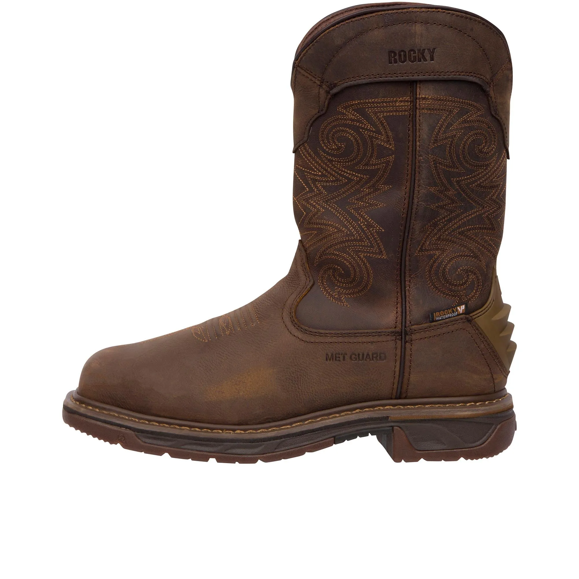 Rocky Iron Skull Composite Toe Distressed Brown