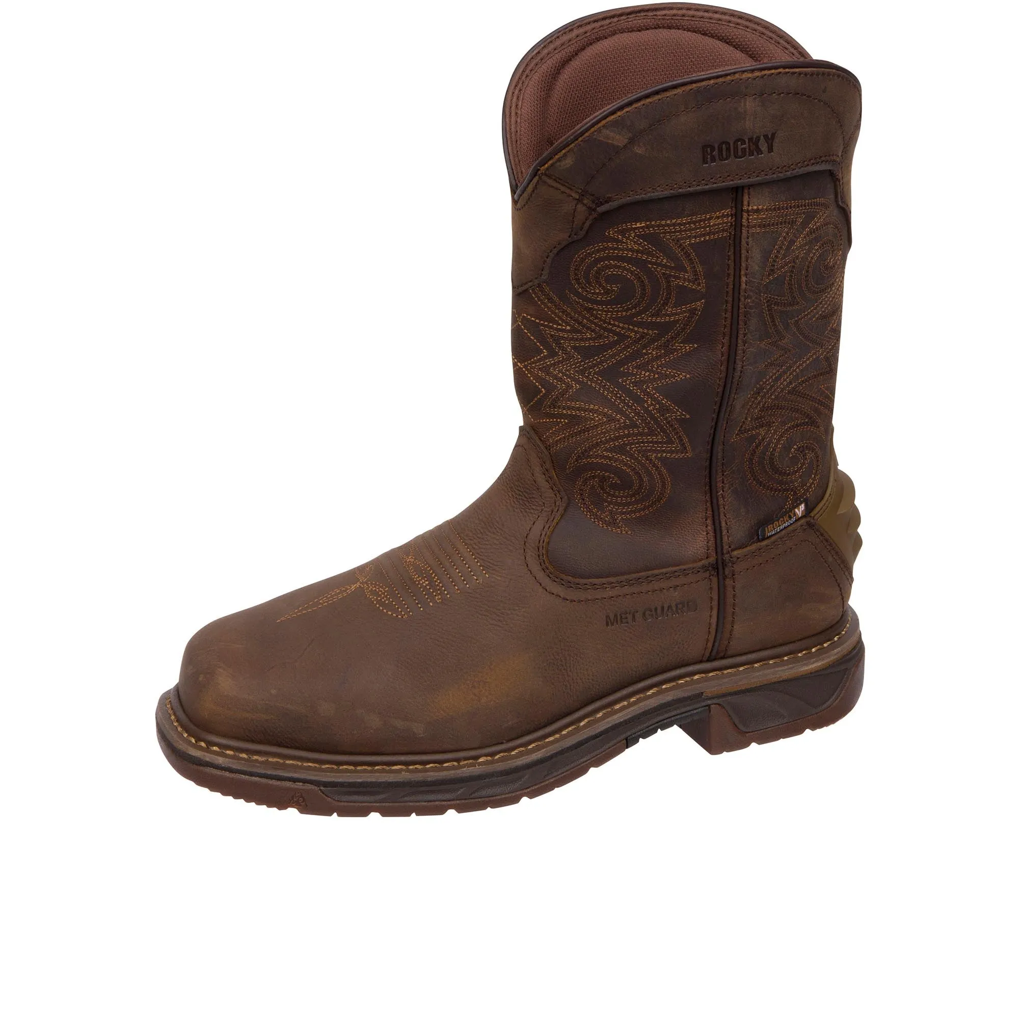 Rocky Iron Skull Composite Toe Distressed Brown